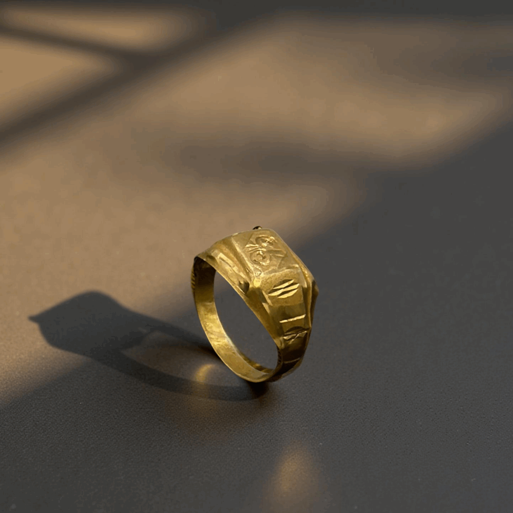 engraved gold