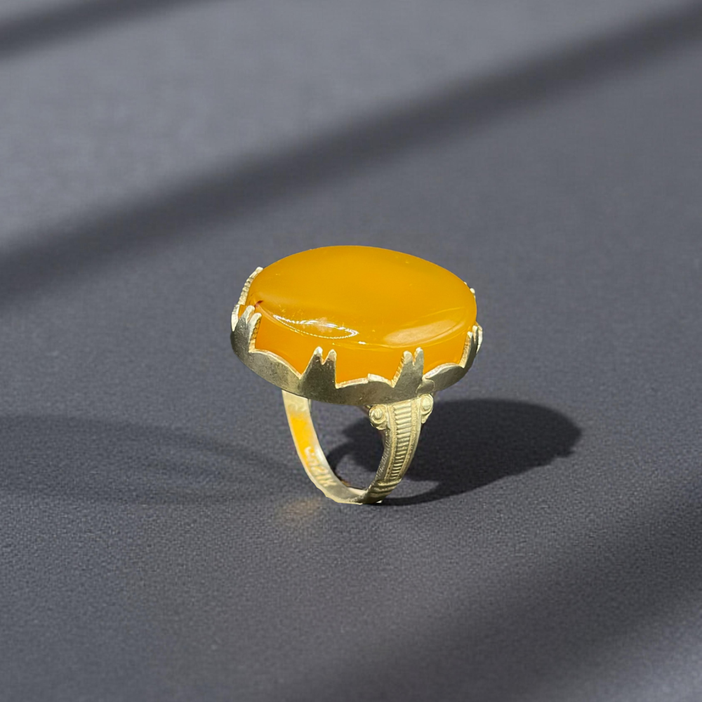 Amber Crown Ring